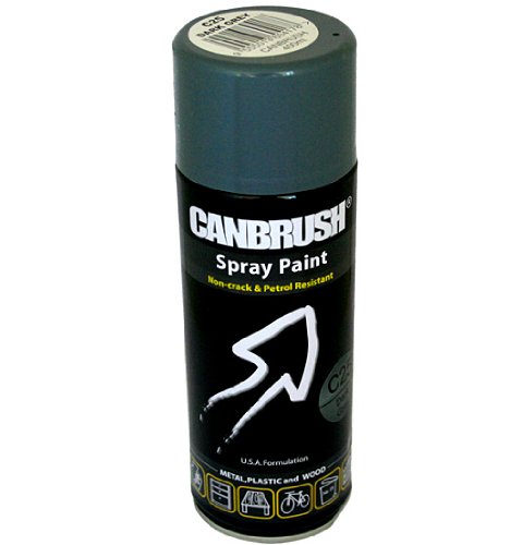 Canbrush DARK GREY Spray Paint Auto Diy Purpose Colour Aerosol Can C25 - Bargain Genie