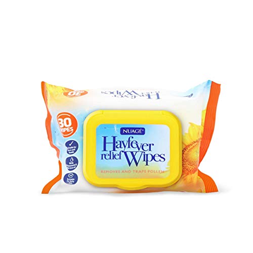 Nuage Hayfever Relief Wipes - Allergy Relief, Natural Remedy for Hay Fever, 30 Wipes (12 Packs)