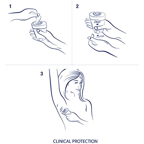 Dove Powder Anti-perspirant Deodorant Spray pack of 6 with ¼ moisturising cream for 48 hours of protection 150 ml