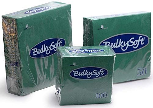 Dark Green Luncheon Napkins 33x33cms 2 Ply - Pack of 100 - Bargain Genie