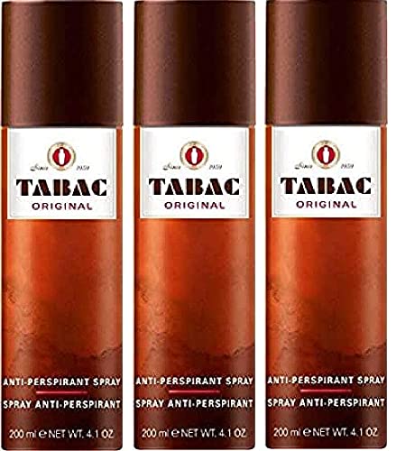 Tabac Original Anti Perspirant Spray Mens Gents Deodorant 200 ml 3 Pack