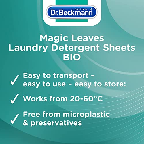 Dr. Beckmann MAGIC LEAVES Laundry Detergent Sheets BIO