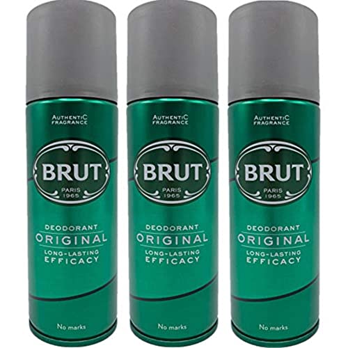 3 x Original Brut Deodorant Body Spray 200Ml For Men by Faberge - Bargain Genie
