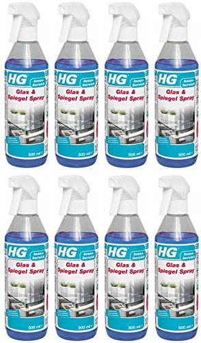 8 x HG Glass and Mirror Spray Glass Cleaner (5 + 3 Free) - 142050105