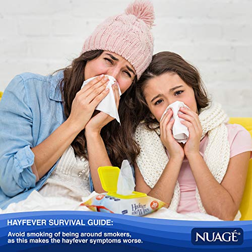 Nuage Hayfever Relief Wipes - Allergy Relief, Natural Remedy for Hay Fever, 30 Wipes (12 Packs)