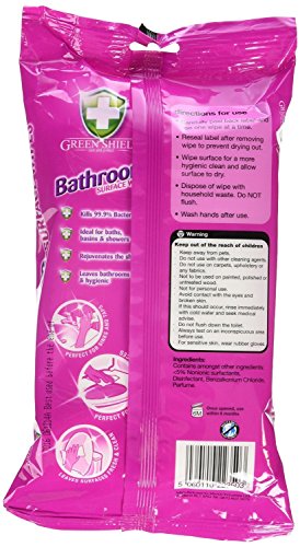 Green Shield 2 x Bathroom Surface 100 Wipes - Bargain Genie