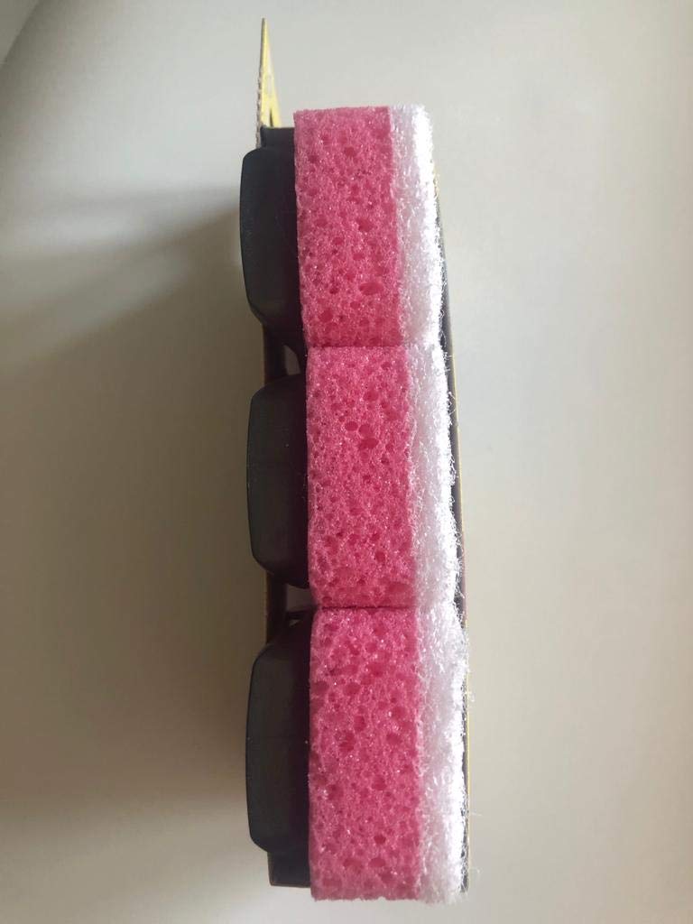 9X White Non-Scratch Dishmatic Refill Sponges from Caraselle