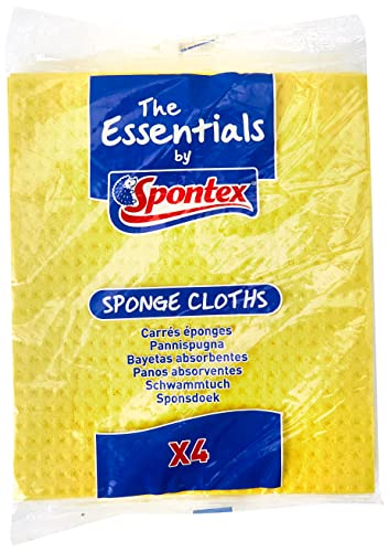 Essentials Sponge Cloths (Pack 4) - Bargain Genie