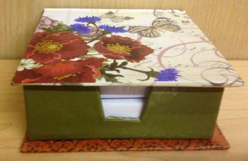 Memo Box Hard Back Stylish Flower Design with 150 Sheets - Bargain Genie