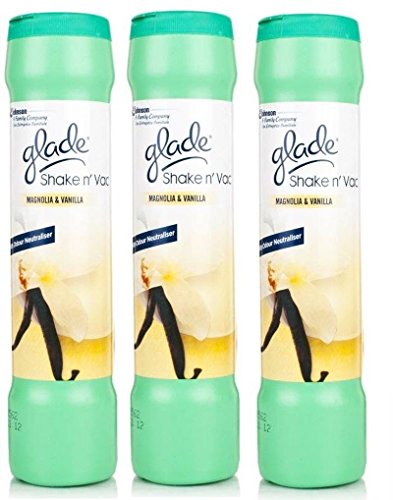 6 x Glade Shake 'n' Vac Magnolia & Vanilla Carpet Cleaning Powder 500gm by Glade