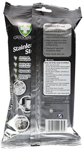 Green Shield Stainless Steel Wipes (Pack of 8, Total 400)