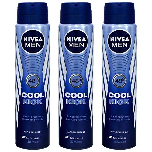 Nivea Men Cool Kick Deodorant 250 ml – Pack of 3 - Bargain Genie