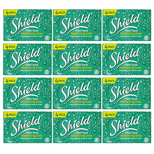 Shield Soap Aqua 4 Pack 115g x 12 Packs - Bargain Genie