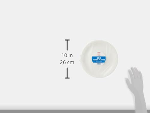 Paper Plates 23cm - Pack of 100 9inch Paper Plates, Disposable Plates, Party Plates