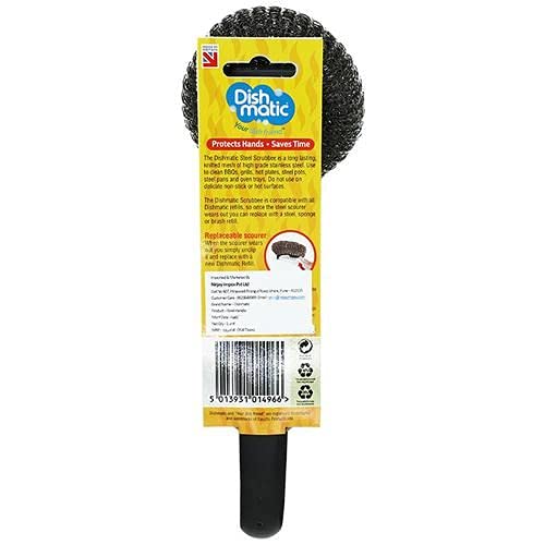 Dishmatic Cleaning Brush Bundle, 1 x Washing Up Brush + 1 x Dish Brush + 1 x Scrubbee