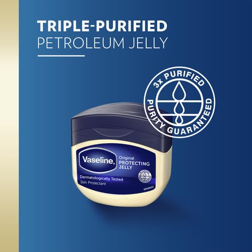 Vaseline Original moistruiser Petroleum Jelly skin care for cracked, dry skin and eczema relief 250 ml x3