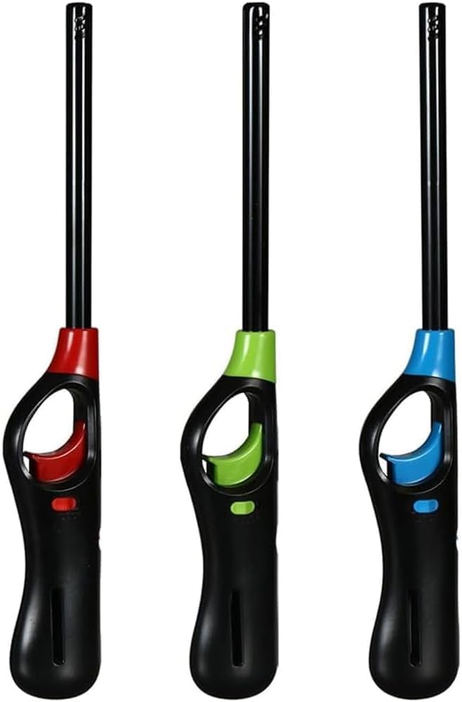 Dezpo Lighters & Fire Starters (Pack Of 5) - BBQ Lighter for Outdoor Camping - Refillable Safety Gas Lighter for Homes, Kitchens, Outdoors - Fire Lighter Accessories