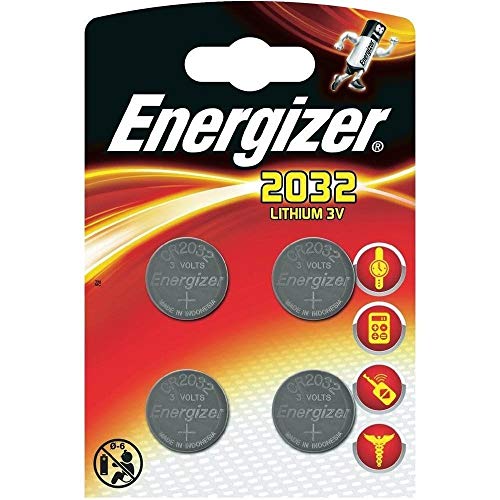 Energizer CR2032 Coin Cell 3V Lithium Batteries | 4 Pack