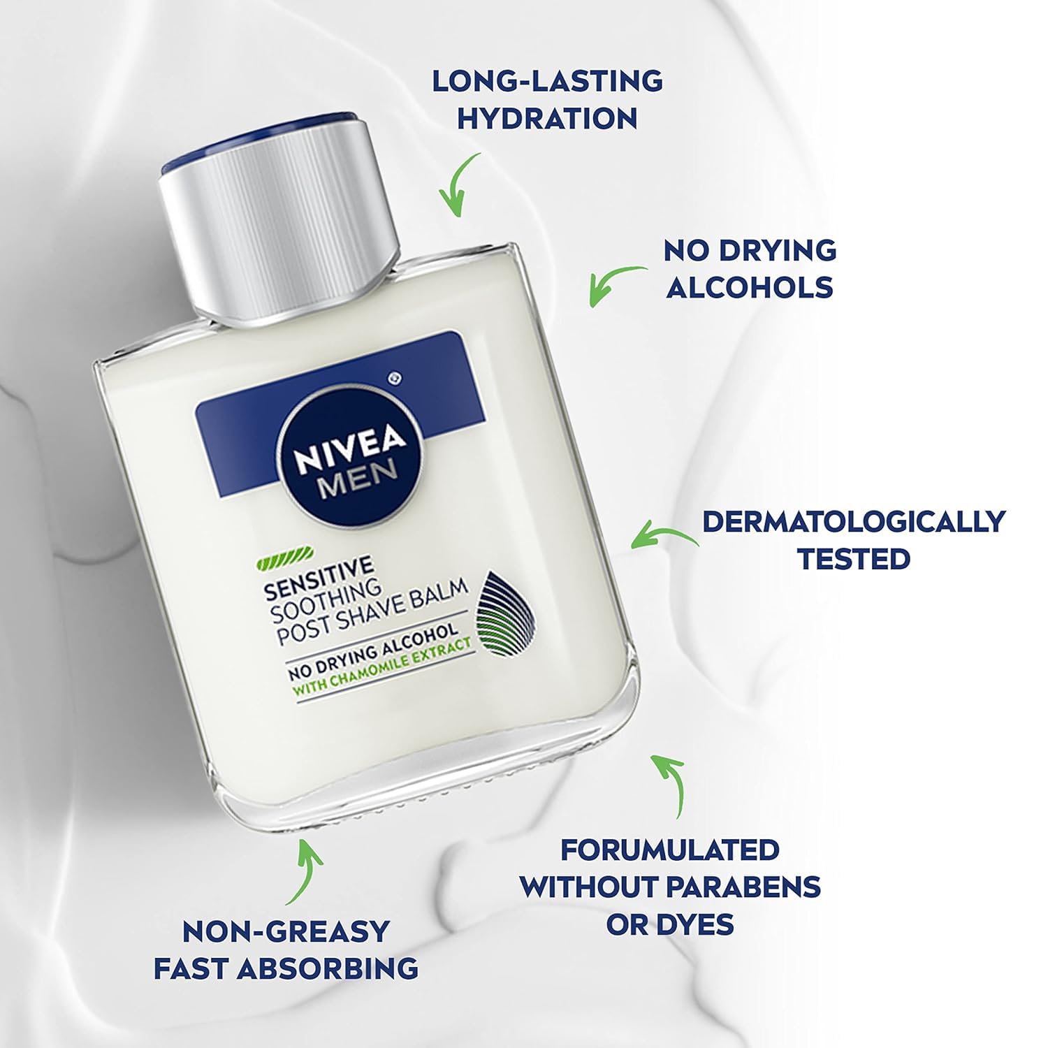 Nivea for Men Sensitive Post Shave Balm, Active Comfort System, 3.3-Ounce Bottles (Pack of 2) by Nivea