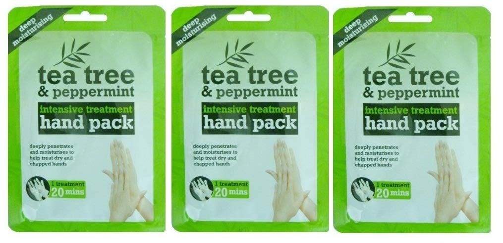 Tea Tree & peppermint deep Moisturising Hand pack To Repair Dry & Chopped Hands X 3