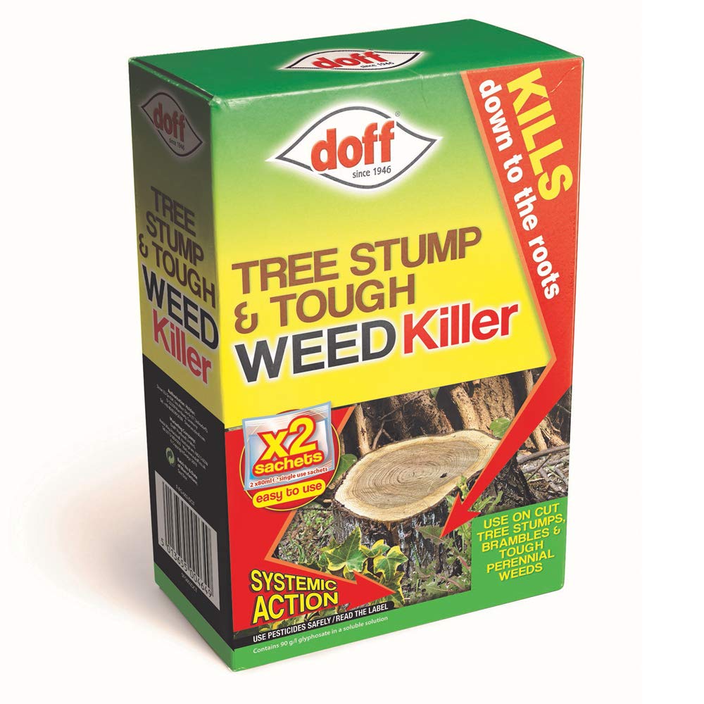 Doff 80ml Tree Stump and Tough Weedkiller (Pack of 2 Sachets)