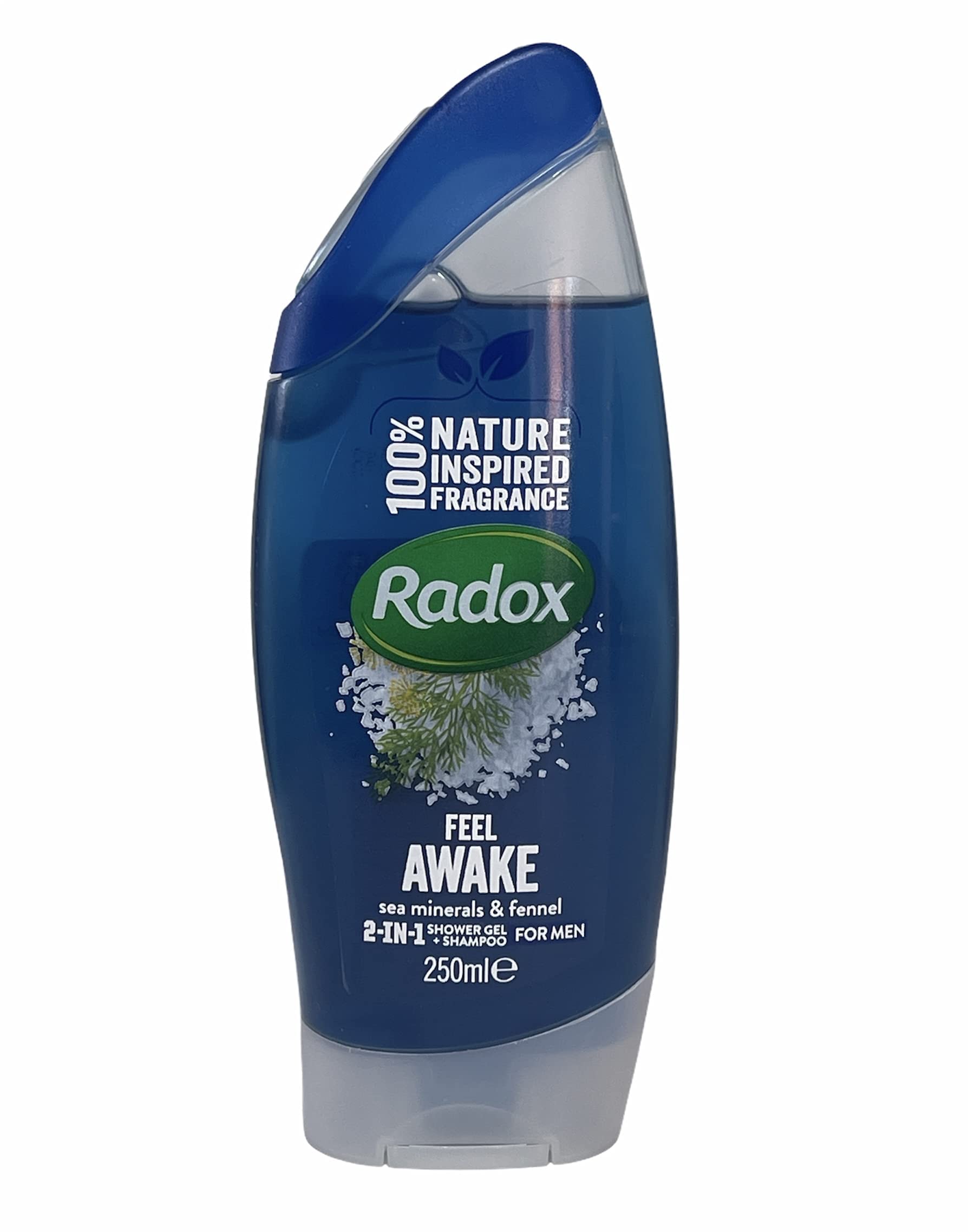 Radox for Men Feel Awake with Fennel & Sea Minerals 2in1 Shower & Shampoo, 250ml