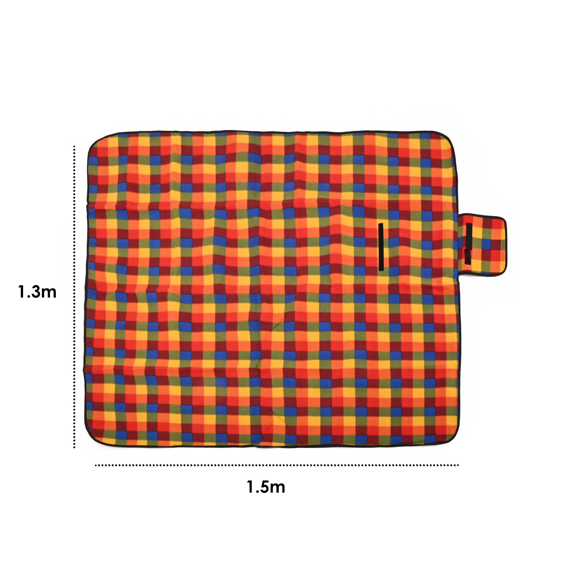 KandyToys Out There! Waterproof Fleece Picnic Blanket | Assorted Designs | Roll Up Blanket | Camping Equipment