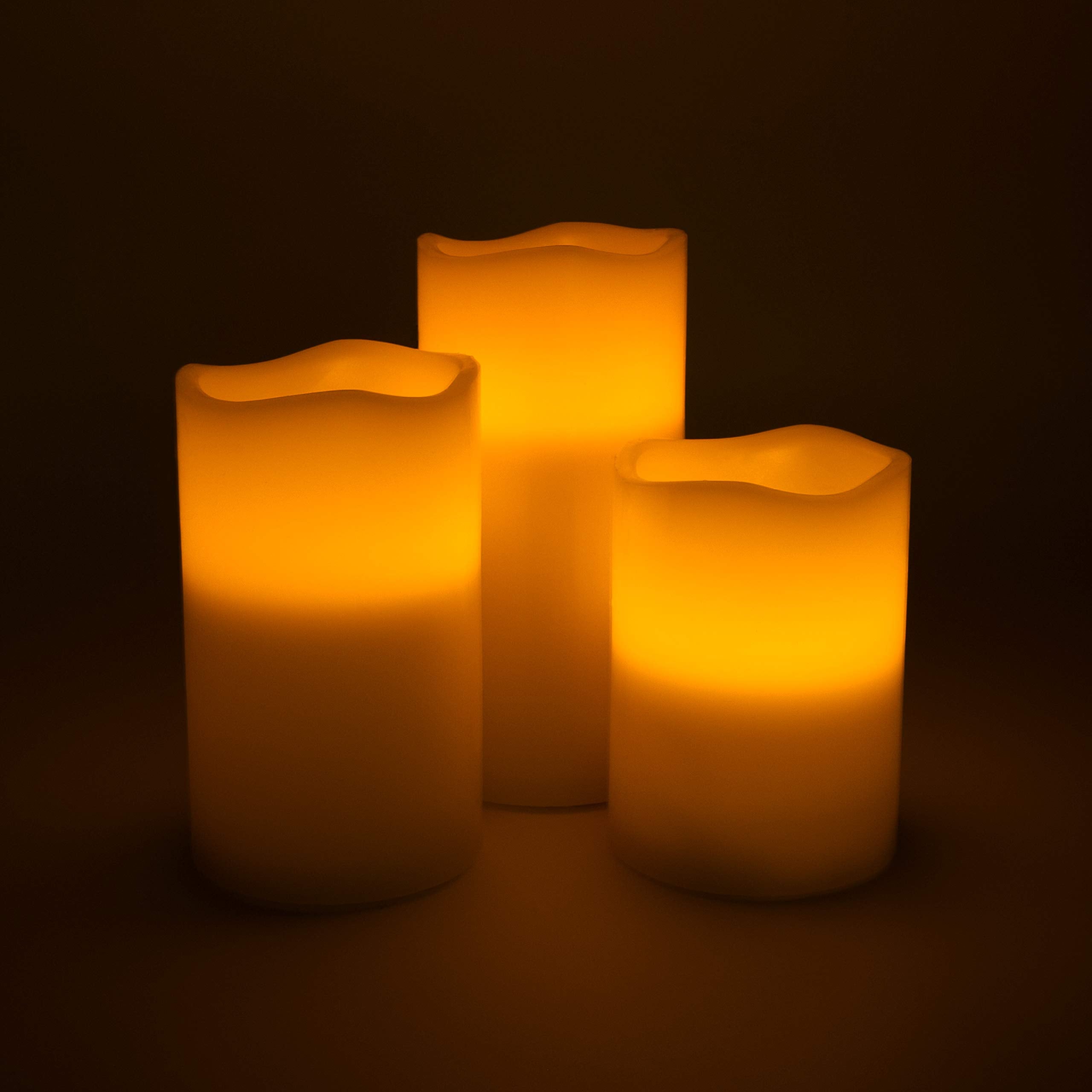 Anika 3pc Flameless LED Candles ~ Remote Control ~ Warm White ~ 76220