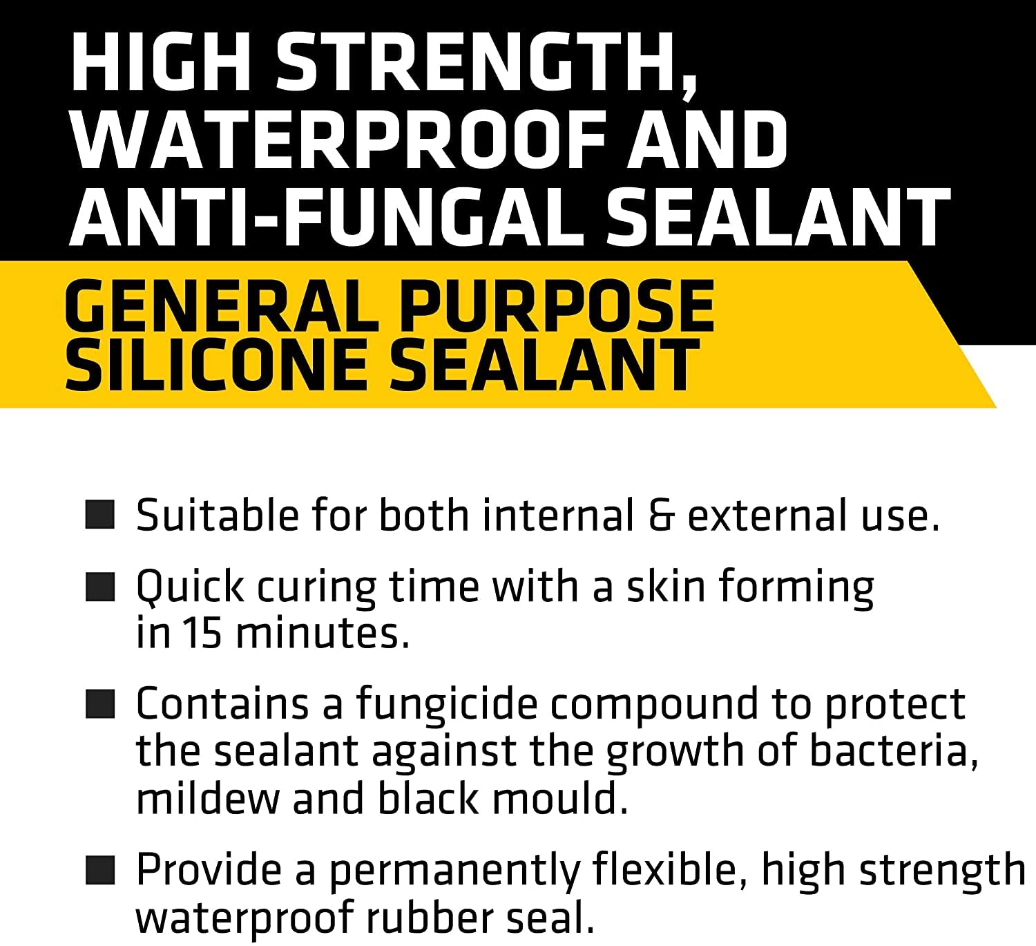 Everbuild General Purpose Silicone - Clear - 6 Pack