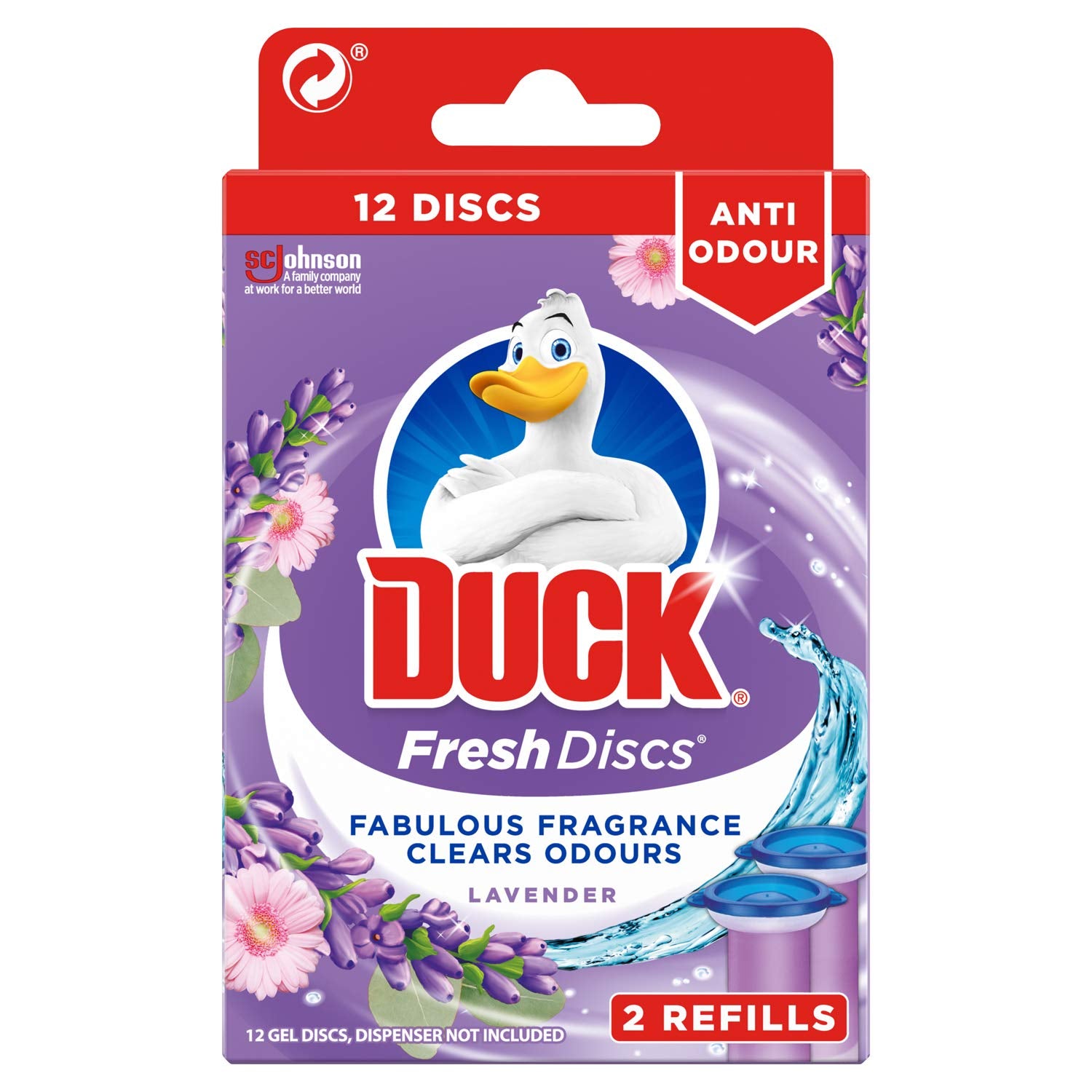 Duck - Toilet Fresh Lavender Refill Discs Twin Pack - 72ml