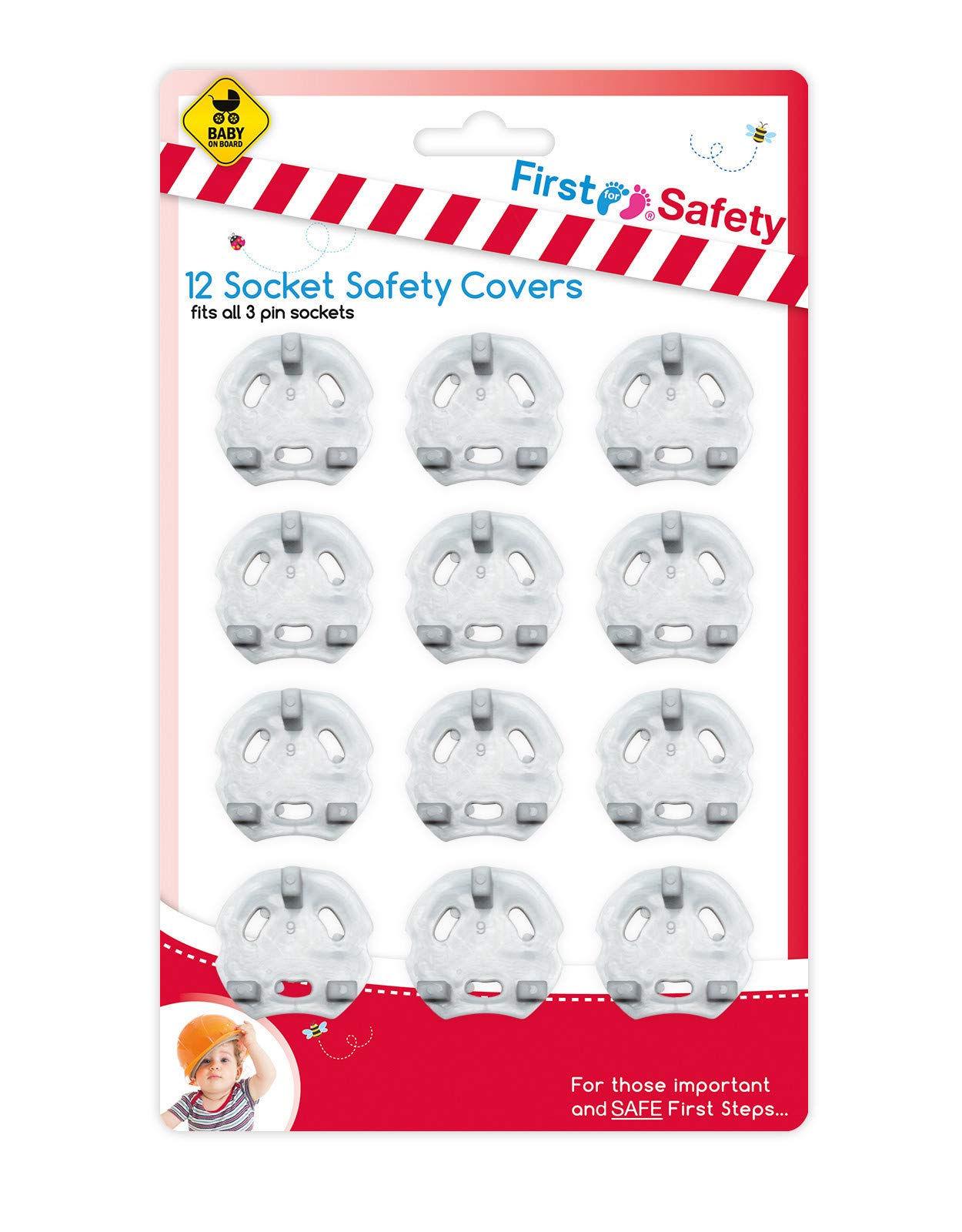 12 Pack Baby Toddler Socket Safety Covers