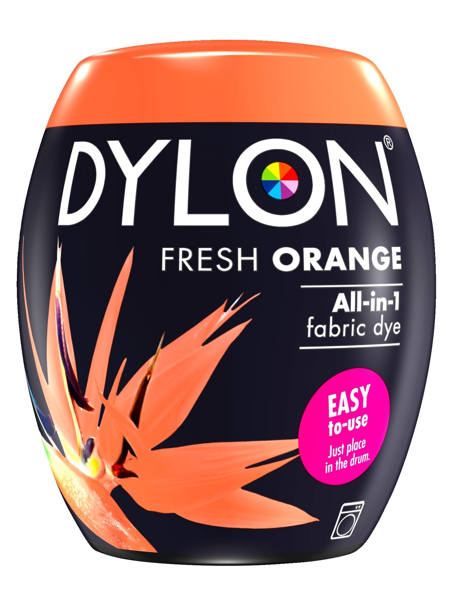 New Dylon 350g Fresh Orange Machine Dye Pod 2 Pack