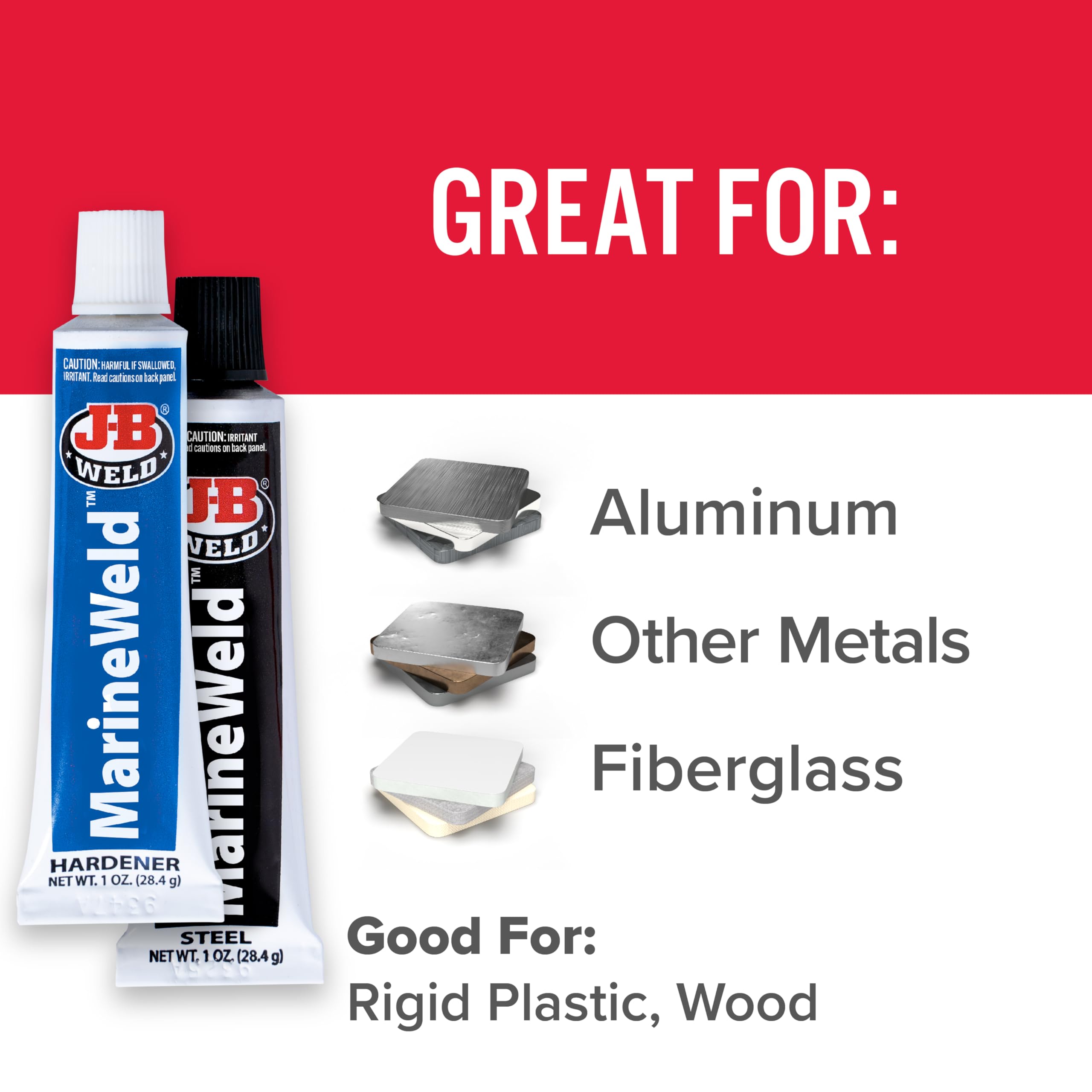 J-B Weld 8272UK MarineWeld Tubes 57g (2oz),Grey