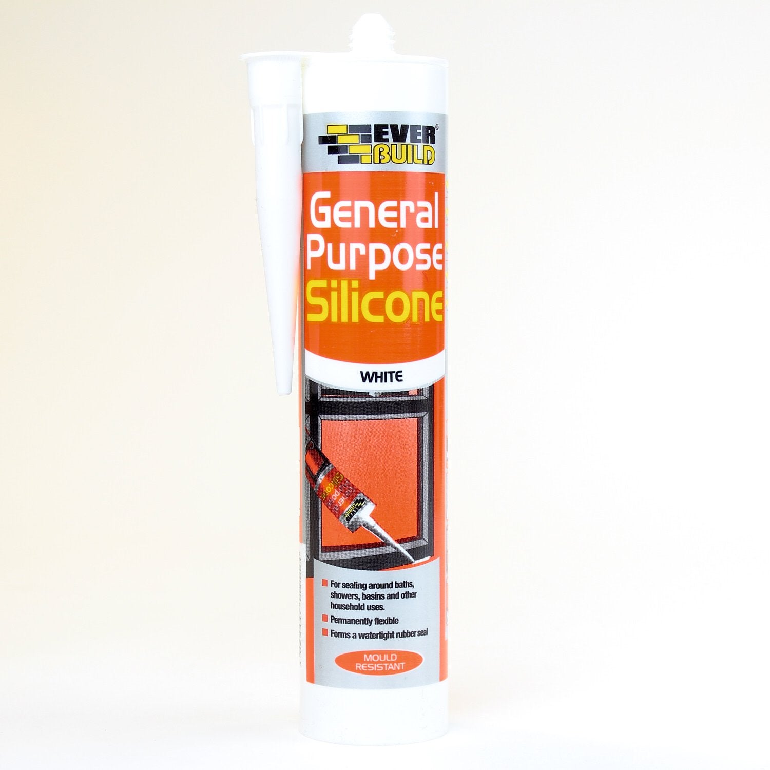Everbuild General Purpose Silicone - White - 6 Pack
