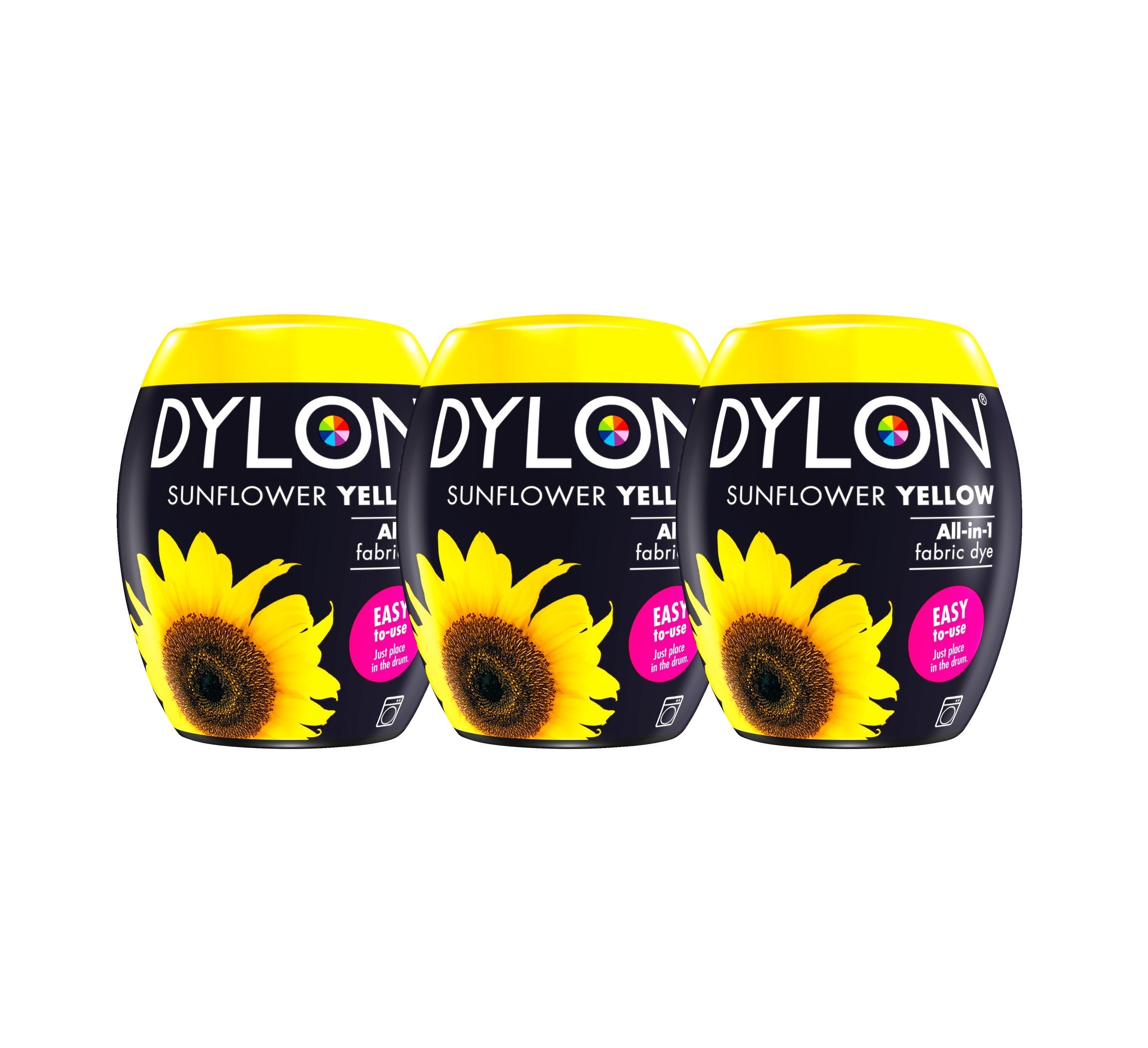 New Dylon 350g Deep Sunflower Yellow Dye Pod 3 Pack