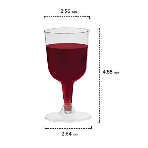 Party Essentials Hard Plastic Two Piece 5.5-Ounce Wine Glasses - Bargain Genie