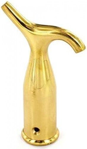 Polished Brass Pole Hook with Screws - Bargain Genie