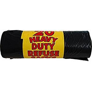 400 Pcs Black Bin Bag Roll Heavy Duty Refuse sack Eco-Friendly Indoor/Outdoor Trash Can Liners Perfect for Home Office Use - 50L Capacity - 20 Microns - Bargain Genie