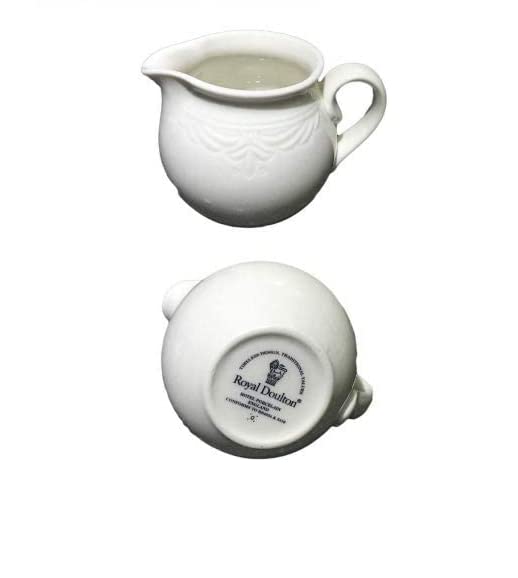 Premium Royal Doulton Fine China White Porcelain Ceramic Plates, Mugs, Jugs (Small Milk Jug (195ml)) - Bargain Genie