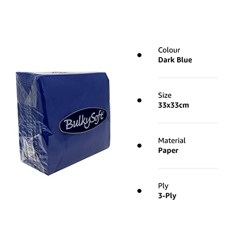 Paper Serviettes Soft Napkins 33x33cm 2PLY BulkySoft Solid Colours - Bargain Genie