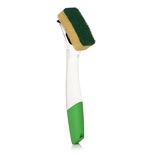 Dishmatic Fill and Clean Scourer with Re-Fillable Dish Washing Liquid Handle - Bargain Genie