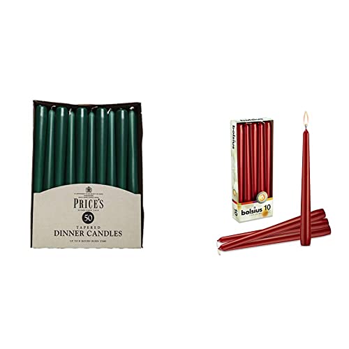 Price's Candles - Dinner Candles - Unscented - Slow Burning Candles - Multi-Purpose - Smokeless Candles - Bargain Genie