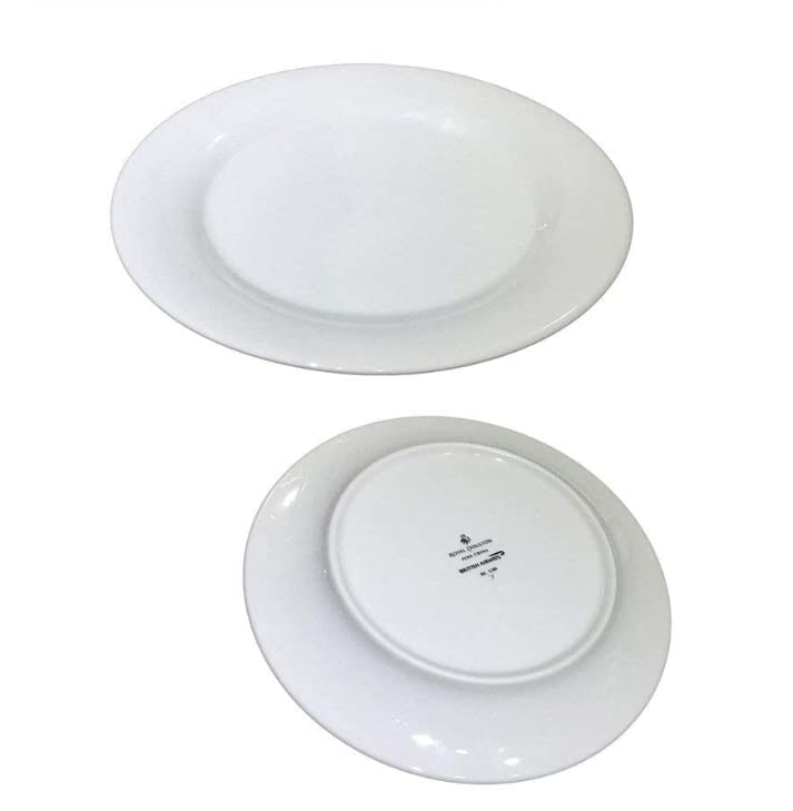 Premium Royal Doulton Fine China White Porcelain Ceramic Plates, Mugs, Jugs (Dessert Plate (20cm)) - Bargain Genie
