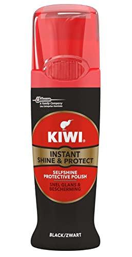 Kiwi Instant Black Shoe Polish Colour Shine 75ml x 3 Bottles - Bargain Genie