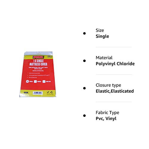 Single Vinyl Plastic Fitted Mattress Bed Cover Sheet Protector