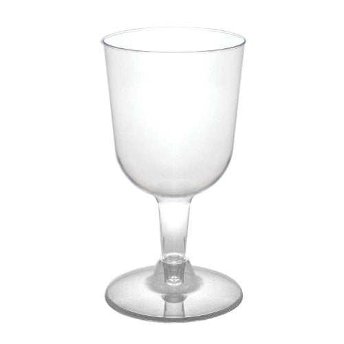 Party Essentials Hard Plastic Two Piece 5.5-Ounce Wine Glasses - Bargain Genie