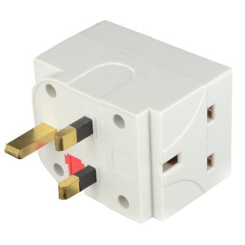 MSC 45130-3 Way Multi Socket Adaptor Plug Fused | UK Mains 13Amp 3 Way Adapter Plug Fused - Bargain Genie