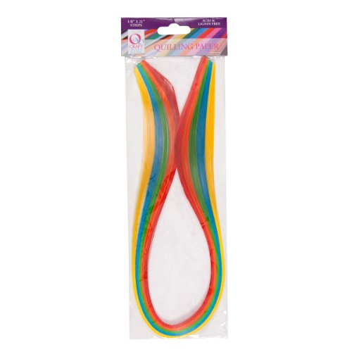 docrafts Qcraft 3mm 100-Piece Deluxe Quilling Paper Strip, Brights - Bargain Genie