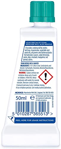 DR BECKMANN STAIN DEVILS REMOVES COOKING OIL & FAT - 50 ML - Bargain Genie