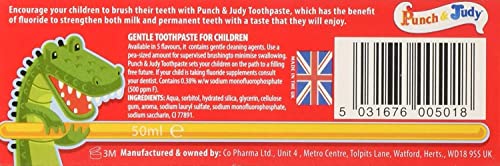 Punch and Judy 50 ml Strawberry Toothpaste - Pack of 3 - Bargain Genie